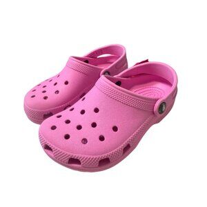 NWOT Crocs Classic Clog • Girls Size 1 • Bright Pink • Lightweight Kids Slip-On